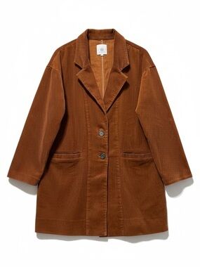AG Adriano Goldschmied Corduroy Blazer Oversized Camel Brown Size S